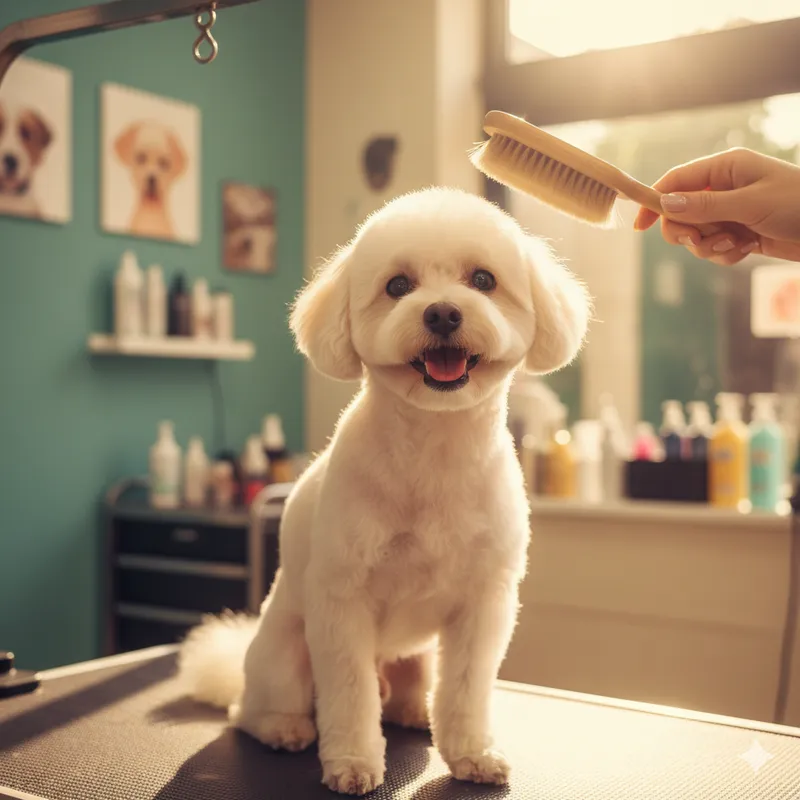 Cão após tratamento
